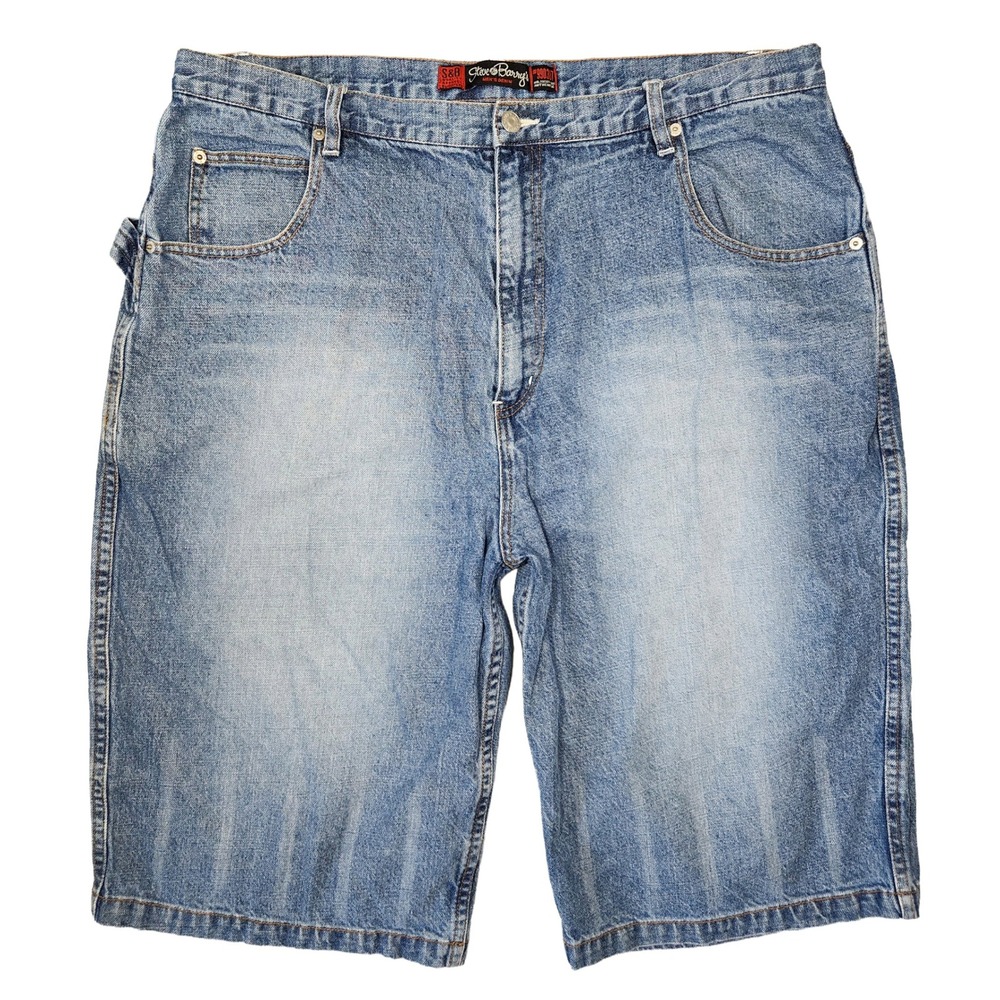 Y2k Steve & Barrys Shorts Men 40 2000s Baggy Punk Hip Hop Skater Grunge Wide Leg